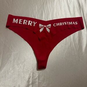Red Merry Christmas Thong